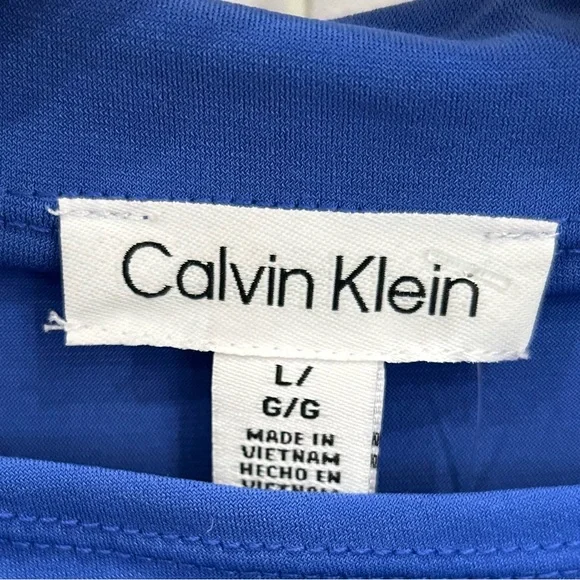 Calvin Klein cowl neck sleeveless top, cobalt blue, Sz Lg- New - Picture 3 of 11